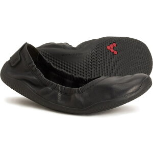 (���) �r�{�x�A�t�b�g ���f�B�[�X �A�T�i �C�� �o���G �t���b�c - ���U�[ VivoBarefoot women Asana Yin Ballet Flats - Leather (For Women) Obsidian