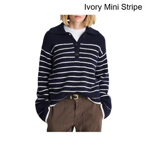 (���) ���C�h�E�F�� �v���C�X�g�X�g���C�v�W�i�`���[���|�� madewell Placed Stripe Gina Charm Polo