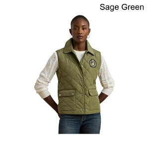 (���) �����t�E���[���� �L���g�x�X�gW�N���X�g22�C���` lauren ralph lauren Quilt Vest W Crest 22
