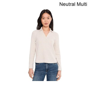 (���) �j�b�N+�]�[�C �v�`�e�N�X�`���[�h�^�b�N�X�e�b�`�j�b�g�|�� nic+zoe Petite Textured Tuck Stitch Knit Polo