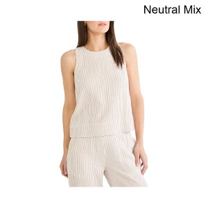 (���) �j�b�N+�]�[�C �v�`�s���X�g���C�v�K�[�[�|�b�v�I���^���N nic+zoe Petite Pinstripe Gauze Pop On Tank