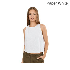 (���) �j�b�N+�]�[�C �v�`�_�C�������h�A�C���b�g�g�b�v nic+zoe Petite Diamond Eyelet Top
