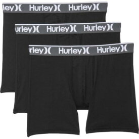 ハーレー メンズ ボクサーパンツ 3枚 セット リグラインド ボクサー ブリーフ ブラック スポーツ ブランド 吸湿 速乾 下着 まとめ買い ボクサーパンツ 3枚組 3点セット Hurley men Hurley Regrind Boxer Briefs Black 3 Pack 送料無料
