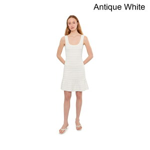 (���) �Z�Z �|�C���g�G���X�N�G�A�l�b�N�m�[�X���[�u�h���X cece Pointelle Square Neck Sleeveless Dress