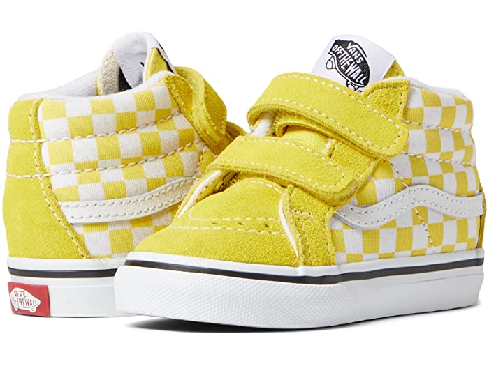 Vans バンズ シューズ キッズ スニーカー ブランド Shoes カジュアル 大きいサイズ (取寄)バンズ キッズ SK8 ミッド リイシュー V (インファント/トドラー) Vans Kids Sk8-Mid Reissue V (Infant/Toddler) (Checkerboard) Blazing Yellow/True White