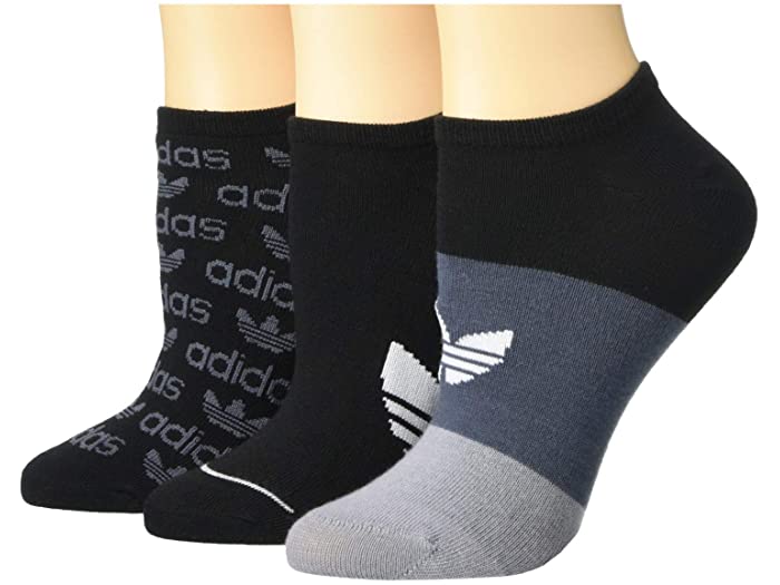 adidas Originals アディダス オリジナルス 靴下 ソックス socks レッグウェア ブランド ファッション レディース 女性 かわいい 取寄 ノー Women's Black Socks 3-Pack 誕生日プレゼント 流行 ショー Show グラフィック 3パック Light No Graphic White Onix
