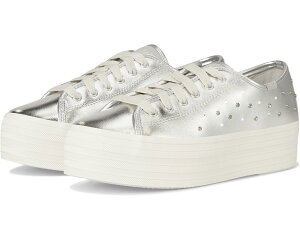 (���) �P�b�Y ���f�B�[�X �g���v�� �A�b�v ���U�[ Keds women Triple Up Leather Silver Light Up