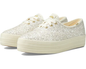 (���) �P�b�Y ���f�B�[�X �|�C���g ���[�X �A�b�v Keds women Point Lace Up Cream Glitter