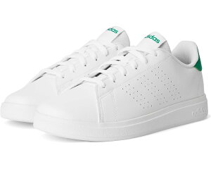 (���) �A�f�B�_�X �L�b�Y �A�h�o���e�[�W �x�[�X 2.0 �V���[�Y (�r�b�O �L�b�h) adidas kids Advantage Base 2.0 Shoes (Big Kid) White/White/Green