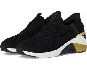 (���) �X�P�b�`���[�Y ���f�B�[�X - �N���Z���g �n���Y �t���[ �X���b�v-�C�� SKECHERS women A-Wedge - Crecent Hands Free Slip-In Black