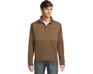 (���) �A���A�b�g �����Y �R�[���h�E�F�� ���C���t�H�[�X�h �X�i�b�v �Z�[�^�[ Ariat men Caldwell Reinforced Snap Sweater Khaki