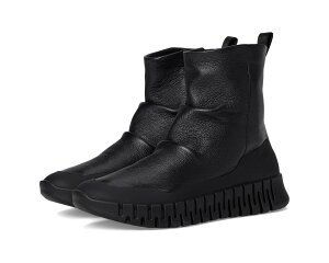 (���) �G�R�[ ���f�B�[�X �O���[�u �v�� �I�� �~�b�h �t�@�b�V���� �u�[�c ECCO women Gruuv Pull On Mid Fashion Boot Black/Black