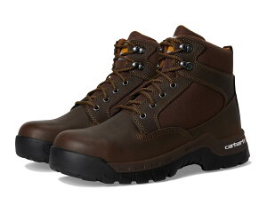 (���) �J�[�n�[�g �����Y ���M�b�h �t���b�N�X �X�e�B�[�� �g�D Carhartt men 6 Rugged Flex Steel Toe Dark Brown Leather/Synthetic