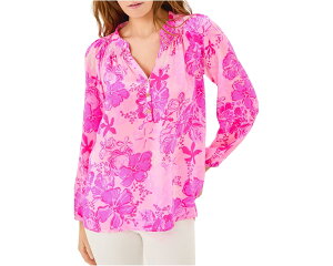 (���) �����[ �s�����b�c�@�[ ���f�B�[�X �G���U �g�b�v Lilly Pulitzer women Elsa Top Pink Supporting Squad