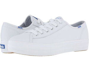 (���) �P�b�Y ���f�B�[�X �g���v�� �L�b�N ���U�[ Keds women Triple Kick Leather White