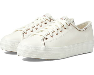 (���) �P�b�Y ���f�B�[�X �g���v�� �L�b�N ���U�[ Keds women Triple Kick Leather White/Rose Gold