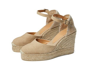 (���) �J�X�^�j�G�[�� ���f�B�[�X �L������ 80 �E�� �E�F�b�W �G�X�p�h���[�� CASTANER women Carol 80 mm Wedge Espadrille Sand