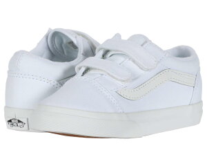 (���) �o���Y �L�b�Y �I�[���h �X�N�[�� V (�C���t�@���g/�g�h���[) Vans kids Old Skool V (Infant/Toddler) True White/True White
