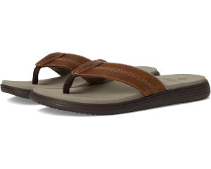 (���) �����Y �A�b�v�g�� �t���b�v �t���b�v Johnston  Murphy men Upton Flip Flop Brown Oiled Full Grain