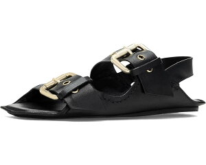 (���) �t���[�s�[�v�� ���f�B�[�X �u���b�T�� �o�b�N�� �T���_�� Free People women Blossom Buckle Sandal Black Leather