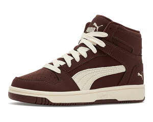 (���) �v�[�} ���o�E���h ���C�A�b�v �~�b�h (�r�b�O �L�b�h) PUMA Rebound Layup Mid (Big Kid) Chocotart/Alpine Snow