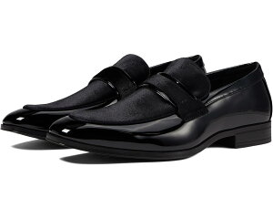 (���) �X�e�C�V�[ �A�_���X �����Y �T�h�� �X���b�|�� Stacy Adams men Spratley Saddle Slip-On Black