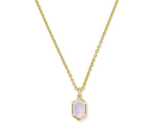(���) �P���h���X�R�b�g �n���[ �V���[�g �y���_���g �l�b�N���X Kendra Scott Hallie Short Pendant Necklace Gold Opalite Illusion