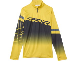 (���) �X�p�C�_�[ �L�b�Y �C���N���C�� 1/2 �W�b�v �g�b�v (�r�b�O �L�b�h) Spyder kids Incline 1/2 Zip Top (Big Kid) Acid Yellow