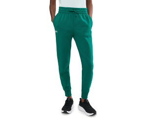 (���) �A���_�[�A�[�}�[ ���f�B�[�X ���C�o�� �t���[�X �W���K�[�Y Under Armour women Rival Fleece Joggers Rack Green/White