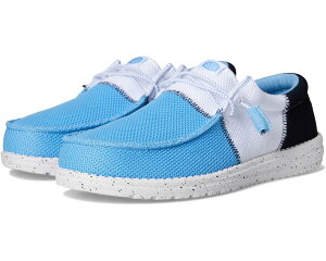 (���) �w�C �f���[�h �����Y �E�H�[���[ �g���C �o�[�V�e�B ���b�V�� Hey Dude men Wally Tri Varsity Mesh Sky Blue/White
