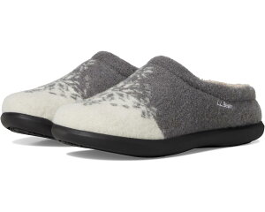 (���) �G���G���r�[�� ���f�B�[�X �f�C�u���C�N �X�J�t ���`�[�t 2 L.L.Bean women Daybreak Scuff Motif 2 Warm Gray/Pearl Fair Isle