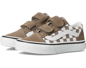 (���) �o���Y �L�b�Y �I�[���h �X�N�[�� V (���g�� �L�b�h) Vans kids Old Skool V (Little Kid) Color Theory Checkerboard Walnut