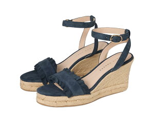 (���) �W���b�N ���W���[�X ���f�B�[�X ���b�t�� �E�F�b�W Jack Rogers women Rozette Ruffle Wedge Midnite
