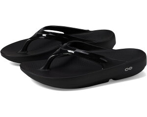 (���) �E�[�t�H�X ���f�B�[�X �E�[���� �T���_�� OOFOS women OOlala Sandal Black/Black