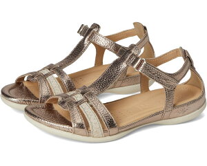 (���) �G�R�[ ���f�B�[�X �t���b�V�� T�X�g���b�v �T���_�� ECCO women Flash T-Strap Sandal Warm Grey Metallic/Moon Rock