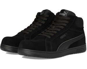 (���) �v�[�} �Z�[�t�e�B�[ �����Y �A�C�R�j�b�N �X�G�[�h �~�b�h �G�[ PUMA Safety men Iconic Suede Mid EH Black/Black/Black