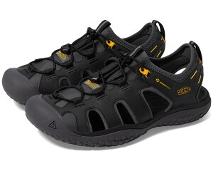 (���) �L�[�� �����Y �\�[���[ �T���_�� KEEN men Solr Sandal Black/Gold