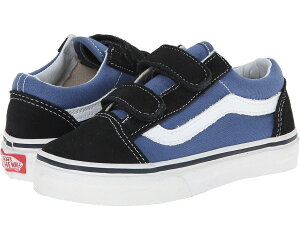 (���) �o���Y �L�b�Y �I�[���h �X�N�[�� �o���J�i�C�Y�h (���g�� �L�b�h) Vans kids Old Skool Vulcanized (Little Kid) Navy/True White