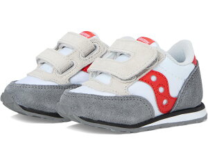 (���) �T�b�J�j�[ �L�b�Y �W���Y �t�b�N ���[�v �X�j�[�J�[ (�g�h���[/���g�� �L�b�h) Saucony kids Jazz Hook  Loop Sneaker (Toddler/Little Kid) White/Grey/Red