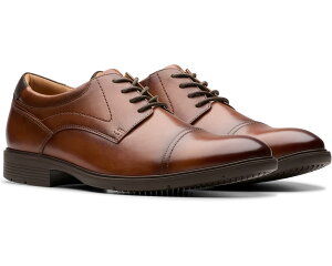 (���) �N���[�N�X �����Y �L���b�v Clarks men Eldredge Cap Dark Tan Leather