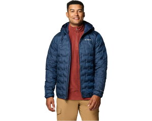 (���) �R�����r�A �����Y �f���^ ���b�W �� �_�E�� �t�[�f�b�g �W���P�b�g Columbia men Delta Ridge II Down Hooded Jacket Collegiate Navy