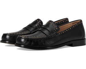 (���) �R�[���n�[�� ���f�B�[�X ���i ���b�N�X �y�j�[ ���[�t�@�[�Y ���}�X�^�[�h Cole Haan women Lana Lux Penny Loafers Remastered Black Suede/Gold Studs