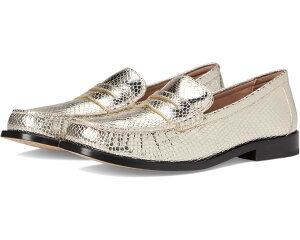 (���) �R�[���n�[�� ���f�B�[�X ���i ���b�N�X �y�j�[ ���[�t�@�[�Y ���}�X�^�[�h Cole Haan women Lana Lux Penny Loafers Remastered Gold Snake Print Leather