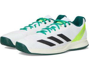 (���) �A�f�B�_�X �����Y �R�[�g�t���b�V�� �e�j�X �V���[�Y adidas men Courtflash Tennis Shoes White/Black/Collegiate Green