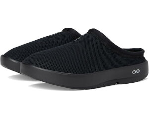 (���) �E�[�t�H�X ���f�B�[�X �I�[�N�[�W�[ �X�|�[�c �~���[�� �V���[�Y OOFOS women OOcoozie Sport Mule Shoe Black