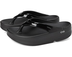 (���) �E�[�t�H�X ���f�B�[�X �I���K �g���O OOFOS women Oomega Thong Black