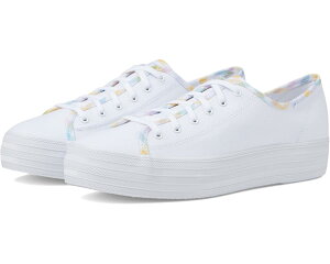 (���) �P�b�Y ���f�B�[�X �g���v�� �L�b�N �L�����o�X Keds women Triple Kick Canvas White/Multi Gingham Binding