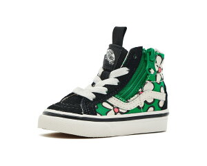 (���) �o���Y �L�b�Y Sk8-�n�C ���C�V���[ �T�C�h �W�b�v (�C���t�@���g/�g�h���[) Vans kids Sk8-Hi Reissue Side Zip (Infant/Toddler) Painted Floral Vivid Verdant
