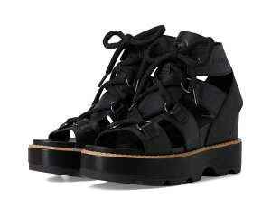 (���) �\���� ���f�B�[�X �W���A�j�[ Iv ���[�X �E�F�b�W SOREL women Joanie IV Lace Wedge Black, Black