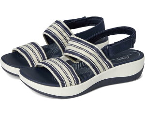 (���) �N���[�N�X ���f�B�[�X �A�[�� �X�g���[�� Clarks women Arla Stroll Navy Multi Textile